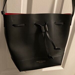 Teddy Blake Black Leather “Eliza” Hobo Bag